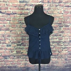 Abercrombie & Fitch Dark Blue Blouse Top